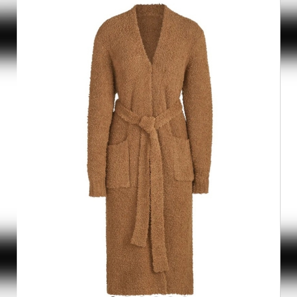 Skims Briwn Cozy Knit Robe